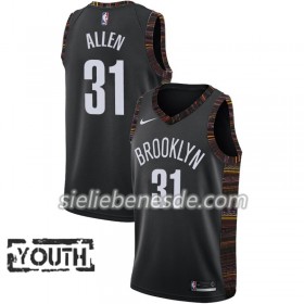 Kinder NBA Brooklyn Nets Trikot Jarrett Allen 31 2018-19 Nike City Edition Schwarz Swingman